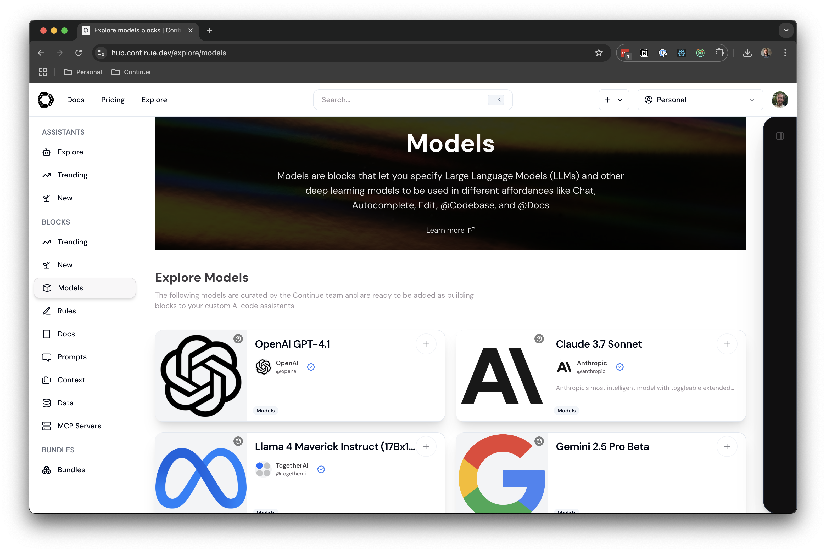 Model Blocks Overview